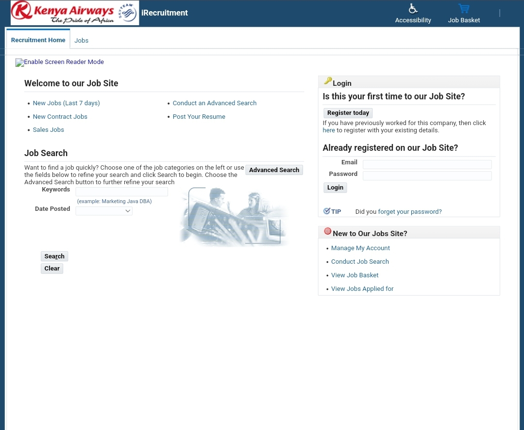 kenya Airways recruitment portal